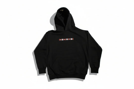 Black - Traditional Pattern Hoodie