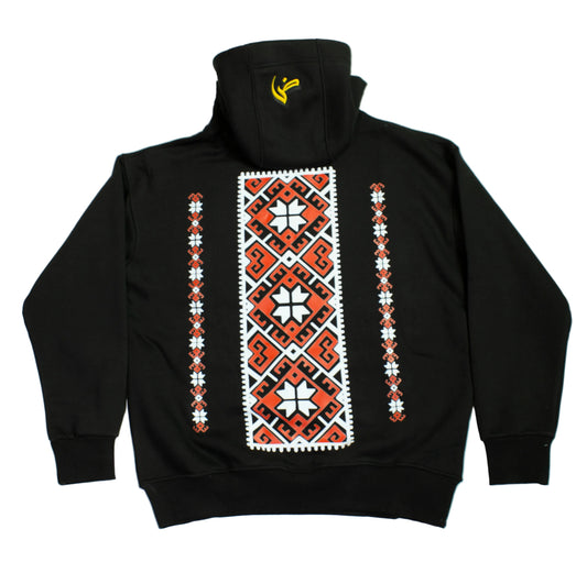 Black - Traditional Pattern Hoodie